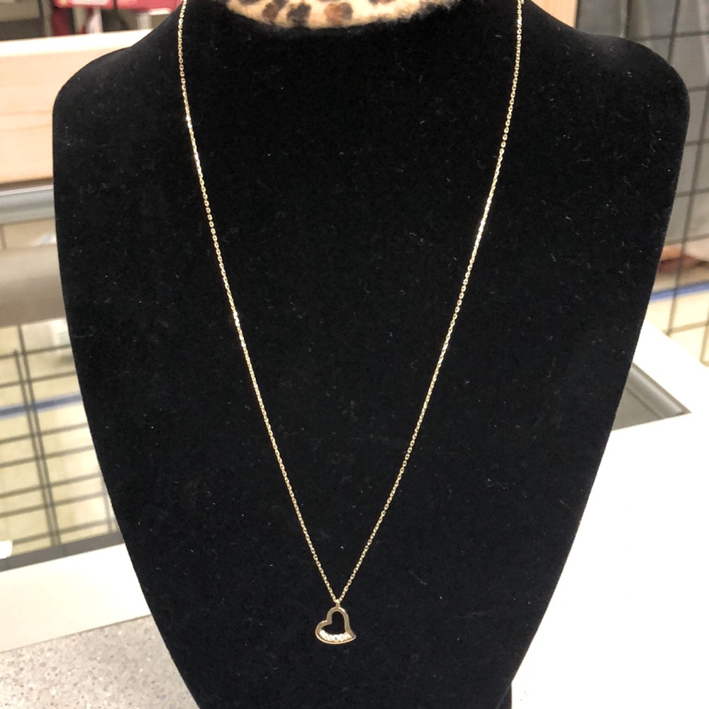Heart with cubic zirconia necklace